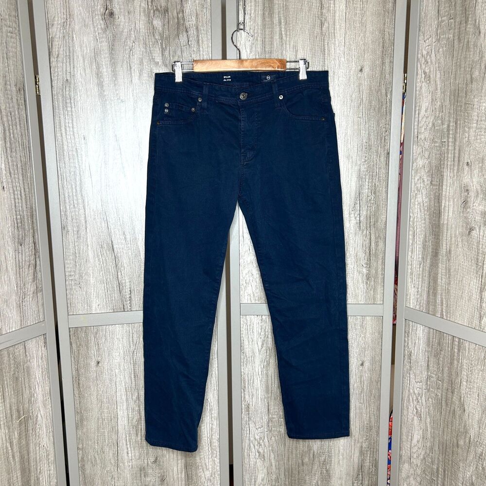 AG Adriano Goldschmied Mens Dylan Jeans Indigo 33x27 (Tag 33 x 34) Slim Straight
